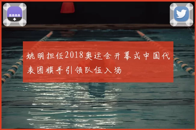 姚明担任2018奥运会开幕式中国代表团旗手引领队伍入场